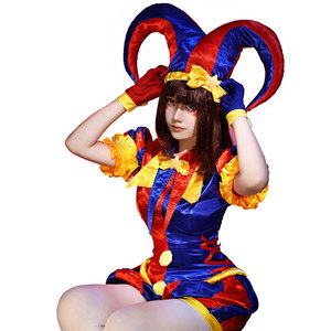 Costume da Clown Digitale per Donna, Stile Circo, Set Completo per Halloween, Carnevale, Feste e Spettacoli - Product Image 4