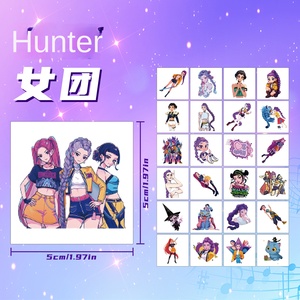 Autocollant PVC 80 <span class=keywords><strong>KPOP</strong></span> Witch Hunting Group, exclusivité transfrontalière, tatouage temporaire d'animation de dessin animé, <span class=keywords><strong>vinyle</strong></span> créatif, accessoire - Product Image 4
