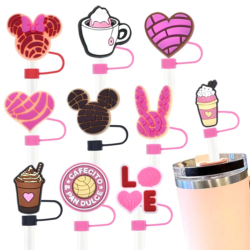 mexican bread cute concha straw topper bulk cafecito y chisme mexican concha straw charms toppers for party accessories