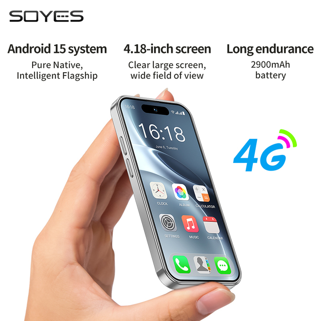 Fashion Style Xs19max Palm Size Smartphone 4.18inch 4G+64G Android 15.0 Octa Core 20MP Global 4G Minil Mini Smart Phone
