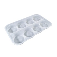 Boîte de rangement 8 compartiments en plastique PP de qualité alimentaire, translucide, pour pains vapeur, gâteaux de lune, macarons, sandwichs, salades, sucreries, sushis, hamburgers