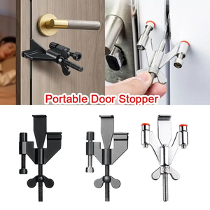 Loquet de sécurité réglable en fer anti-effraction pour enfants, butée de porte portable pour chambre et hôtel - Product Image 2