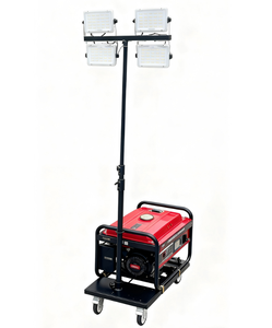 מגדל תאורה נייד עם גנרטור, הניתן להרמה והורדה ידנית ב-3 מטרים, מצויד ב-4 נורות לד. - Product Image 3