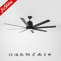 Ventilateur de plafond 1stshine de 64 pouces avec pales en ABS, qualité commerciale, personnalisable OEM/ODM, économe en énergie, innovant, sûr, avec éclairage LED