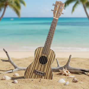 <span class=keywords><strong>Ukulele</strong></span> de 4 Cordas em Madeira de Zebra Havaiana 21/24/26 Polegadas Instrumentos Musicais Pequenos - Product Image 1