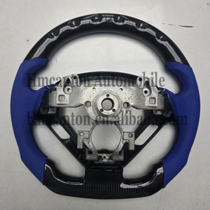 Volante Deportivo Popular de Fibra de Carbono con Agarre de Cuero Perforado, Compatible con Infiniti G27 G37 - Product Image 3