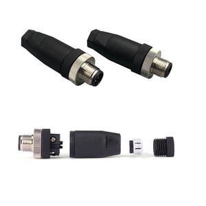 ขั้วต่อ IP67 M12 แบบวงกลมกันน้ำ 3 4 5 พิน เซ็นเซอร์ ตัวผู้ ตัวเมีย ปลั๊กแบบวงกลม สายเชื่อมต่อ - Product Image 2