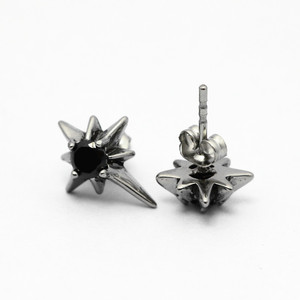 yunnique <b>Stud</b> <b>Earrings</b> Star Shape Claw <b>Set</b> Zircon <b>Silver</b> Tone For Men Women Gift Fashion Jewelry - Product Image 5