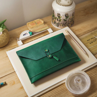 Couche supérieure peau de vache pochette d'ordinateur de luxe en cuir véritable porte-documents Portable fichier Document cahier organisateur sac