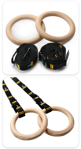 ชุดห่วงออกกำลังกายสำหรับยิมนาสติกในร่ม ทำจากไม้เบิร์ช สำหรับใช้ในบ้าน - Product Image 2