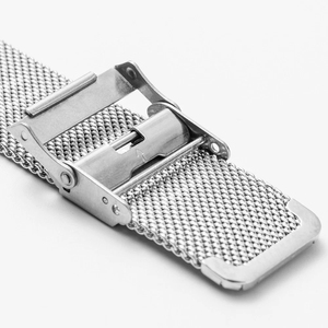 Correa de reloj Upro de malla milanesa de acero inoxidable de liberación rápida 06 con doble hebilla de seguridad ajustable para Apple Watch - Product Image 5