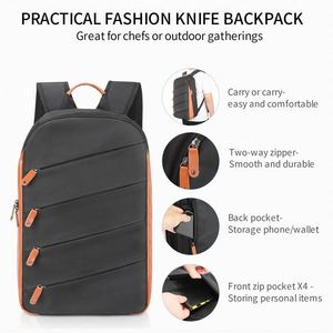 BSCI Factory Custom Logo Waterproof Kitchen Utensils Tool Bag Professional VIntage Chef Knife Bag <b>Backpack</b> - Product Image 5