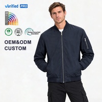 Blouson bomber rembourré léger pour homme, col montant, vêtement d'extérieur décontracté OEM ODM