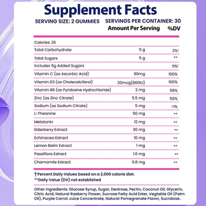 Gummies de mélatonine bio sans sucre, marque privée OEM/ODM, excellent pour favoriser le sommeil - Product Image 5