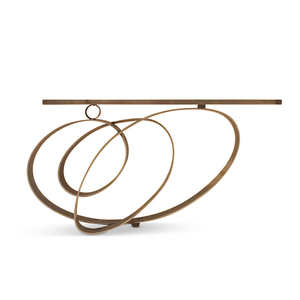 Table console contemporaine en bois de manguier de qualité supérieure, structure pliable durable, plateau facile à nettoyer, pour salon, appartement, villa - Product Image 1