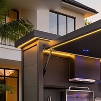 Cuisine extérieure sur mesure de 3 m en acier inoxydable 304, barbecue modulaire, évier, armoire de rangement