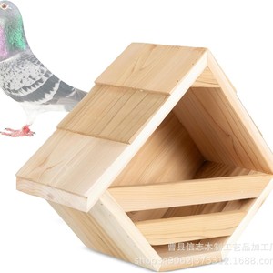 Caja de Madera para Nido de Palomas, de Pino, para Exteriores, con Abertura Triangular, Decoración de Jardín - Product Image 1