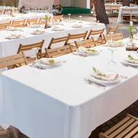 Nappe en papier Airlaid en lin blanc jetable pour tables rectangulaires 1 pli sac de restaurant de fête en plein air couverture de table en couches