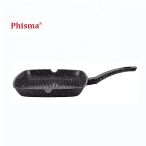 Poêle à griller antiadhésive Phisma pour cuisinière, avec becs verseurs, poêle de cuisson durable pour grillades intérieures et extérieures - Product Image 1