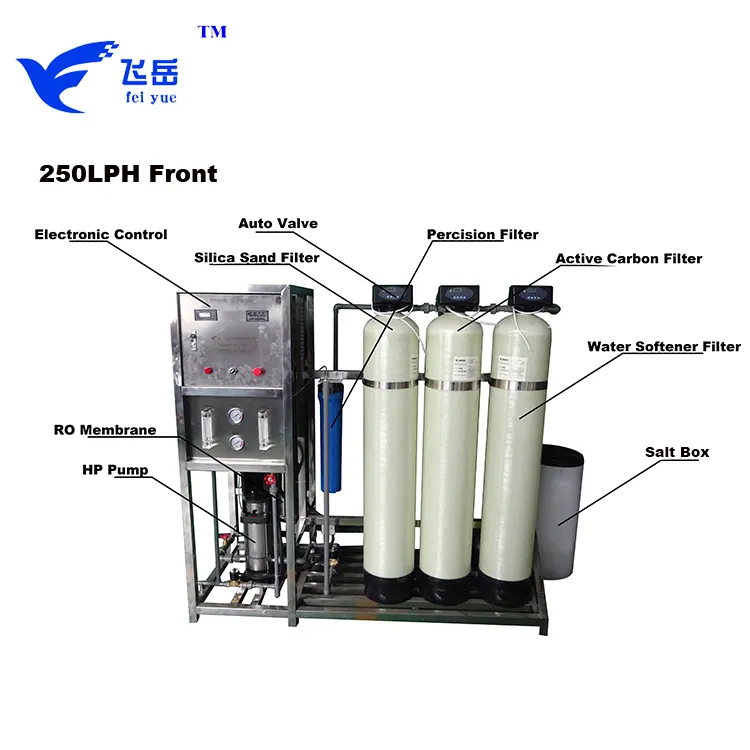 Factory Supply Reverse Osmosis Systems 250 Liter Per Hour