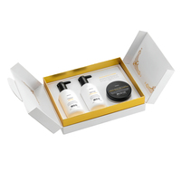Boîte cadeau personnalisée de luxe unique noire Boutique 2 deux portes doubles ouvertes emballage magnétique avec insertion
