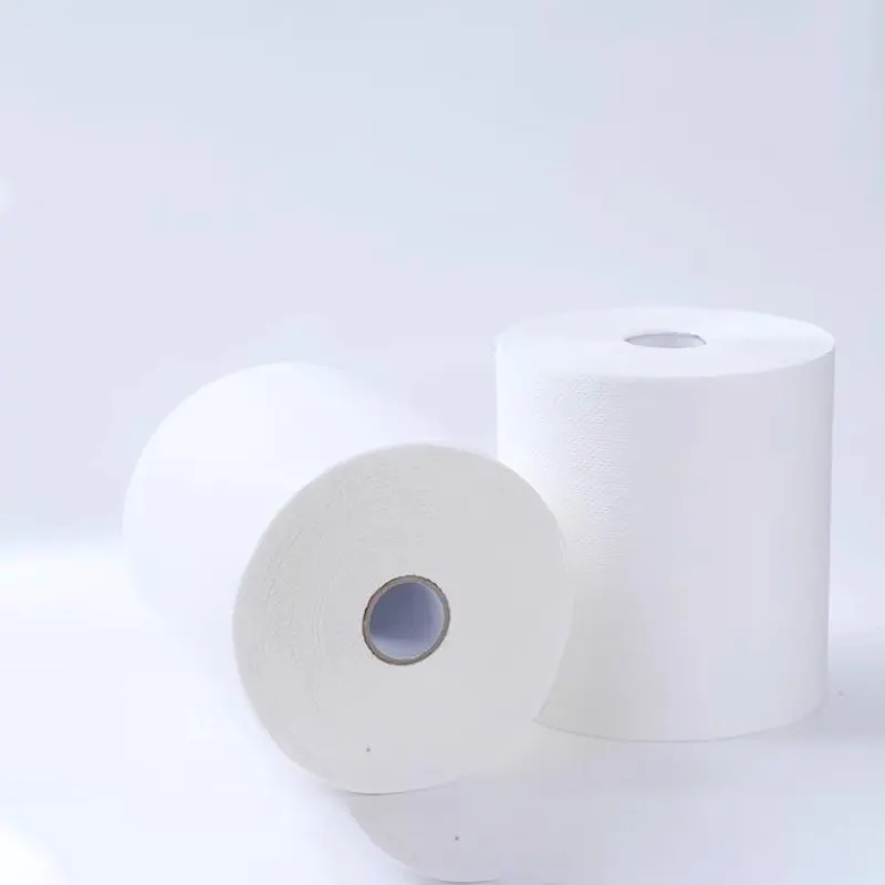 Vente en gros rouleaux d'essuie-tout commerciaux personnalisés rouleaux de papier toilette 2 plis pâte de bois vierge essuie-mains grand rouleau de papier