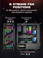 OEM ODM Custom Gaming Computer Case ATX Desktop Cabinet Tempered Glass PC Tower Gaming Casing Computer Cases
