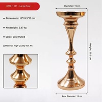 Support de fleurs en acier inoxydable doré de luxe, vase de centre de table pour mariage, décoration d'événements et de fêtes, hauteur personnalisable