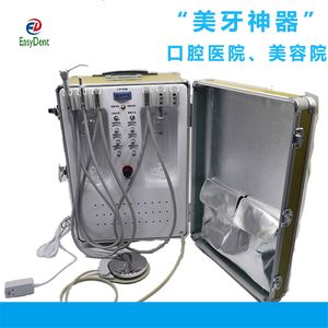 ชุดอุปกรณ์ทำฟันเคลื่อนที่แบบพกพา พร้อมเครื่องกรองอากาศแบบไร้น้ำมัน รถเข็นดูดของเสียสำหรับคลินิกทันตกรรม - Product Image 5