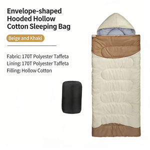 Sac de couchage enveloppant pour adultes unisexe en tissu polyester avec rembourrage en coton creux, longueur extra longue, coupe-vent, chaud, pour la saison de camping - Product Image 2