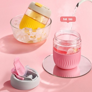 360ML/12oz Crystal Water <b>Bottle</b> Wholesale Glass <b>Coffee</b> Cup Travel Drink Mug with Straw Tea Glass <b>Bottle</b> - Product Image 4