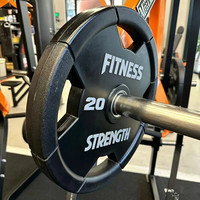 Disques de musculation en fonte pour haltères, avec poignée ergonomique, pour usage commercial en salle de sport, fournis directement par l'usine en gros