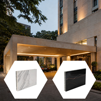 Panel Decorativo de Panal de Abeja de Mármol Personalizado |   Sistema de Piedra Ligera |   Arquitectura Premium