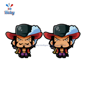 Ricky série aventure nautique décalcomanies en plastique PET <span class=keywords><strong>Voyage</strong></span> 3D autocollants gonflés avec Jolly Roger Designs chapeau de paille de Style dessin animé - Product Image 6