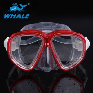 Máscara de buceo Tillywally con dos ventanas antivaho para adultos, rojo, negro, amarillo, azul oscuro, azul cielo, MK-500 - Product Image 4