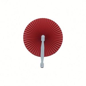 Abanicos Plegables de Papel Surtidos con Técnica Pintada, Mango de Plástico, Recuerdos para Fiestas, Abanico de Mano - Product Image 3