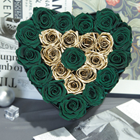 Boîte Ronde de Roses Éternelles Stabilisées Grand Format avec 100 Roses, Longue Durée (3-5 Ans), pour la Saint-Valentin et Noël