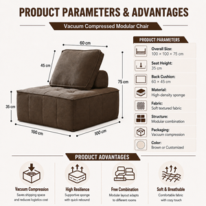 Nuevo Sofá <span class=keywords><strong>Chaise</strong></span> <span class=keywords><strong>Longue</strong></span> en Forma de L, Sofá Comprimido para Sala de Estar y Dormitorio, Sofá de Esponja Comprimible sin Estructura - Product Image 2