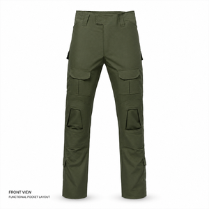 Wholesale Custom Ripstop Tactical Cargo Pants Men, <strong>Waterproof</strong> Breathable 65/35 Poly Cotton Combat <strong>Trousers</strong> with Knee Pads, OEM - Product Image 2