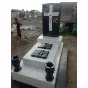 China Factory Price Headstone Black Granite Grave Stone Cemetery Tombstones Monuments Gravestone For Funeral