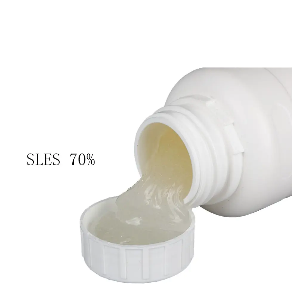 China texapon N70 fórmula de lauril sulfato de éter de sodio (SLES) 70% uso para hacer jabón líquido
