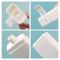 Botella Plana de Plástico HDPE para Cosméticos, Lociones, Protectores Solares y Sueros para el Cuidado de la Piel, con Tapa Abatible, 50ml, 100ml, 150ml, 250ml, 370ml, Venta al Por Mayor