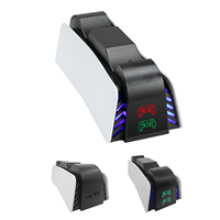 Station de charge double pour manettes de jeu avec indicateurs LED, support de charge rapide pour P5/PS5