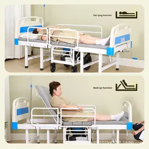 Многофункциональная медицинская кровать для домов престарелых и больниц, для ухода за пожилыми людьми, с подъемом ног и спинки, с функцией интеграции с инвалидной коляской - Product Image 3