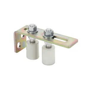 Sliding gate door upper guide bracket with nylon roller