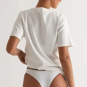 Soft OEM Service Women High Quality Nylon Spandex Drop Shoulder T-shirt Casual Unisex Oversize Women T-shirtd