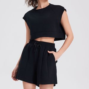 Momento di punta da donna alla moda due pezzi da palestra Set di magliette da allenamento traspiranti magliette da Yoga per il Fitness - Product Image 5