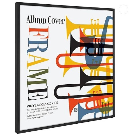 Cross-border Exclusive Metal 12.5x12.5 Inches Square Black Vinyl Record Aluminum Alloy Frame Silver Modern Home Decoration