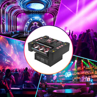 Projecteur de scène à six têtes mobiles, éclairage disco avec puissance de 80W, DMX 512, télécommande pour DJ, fête, mariage, événement