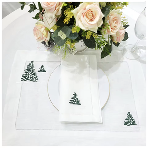 Serviette de table brodée à la main 100% lin pour les dîners de mariage, logo et couleur personnalisés, style traditionnel, lavable, utilisation domestique - Product Image 6